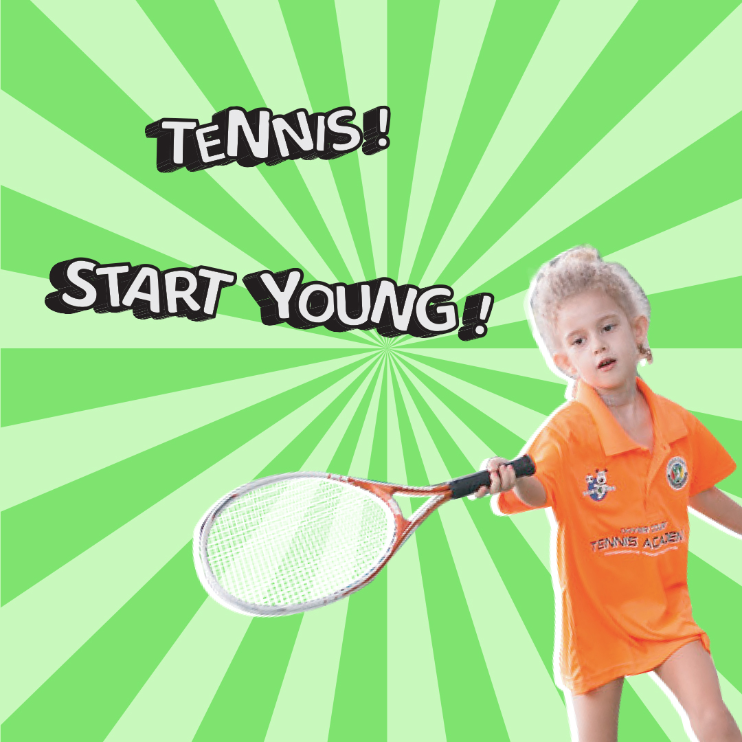 A determined young boy gripped on a tennis racket, ready to swing at an oncoming ball on a blue court.