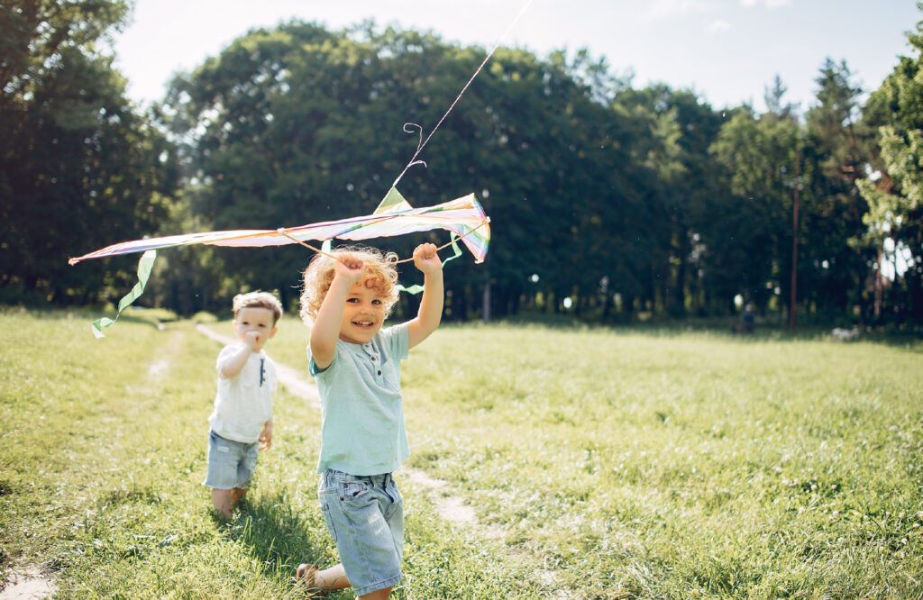 Kids playing outdoors